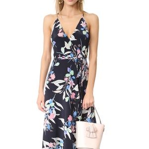 Anthropologie Yumi Kim Blue Floral Maxi Racer Back Long Dress
